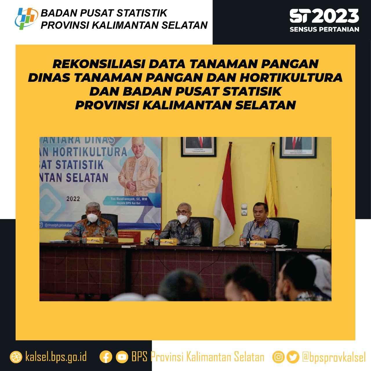 Sinkronisasi Data Tanaman Pangan dan Hortikultura antara Dinas TPH dan BPS Prov. Kalsel